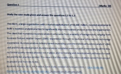  Q.1.2 Recommend how the company can improve the capacty of its