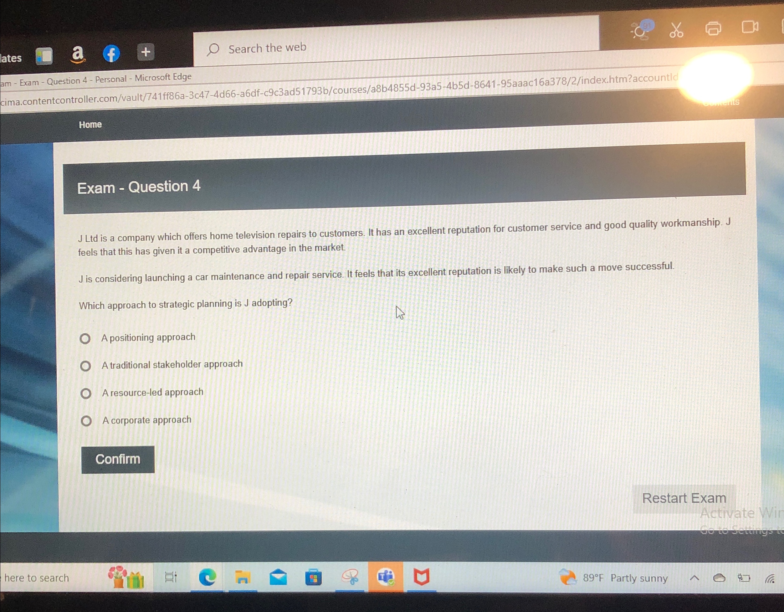  Search the web Exam - Question 4- Personal - Microsoft Edge