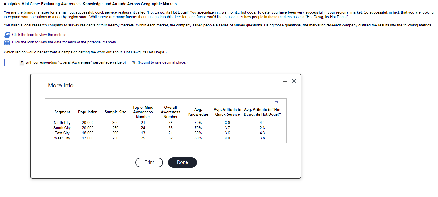  Analytics Mini Case: Evaluating Awareness, Knowledge, and Attitude Across Geographic Markets