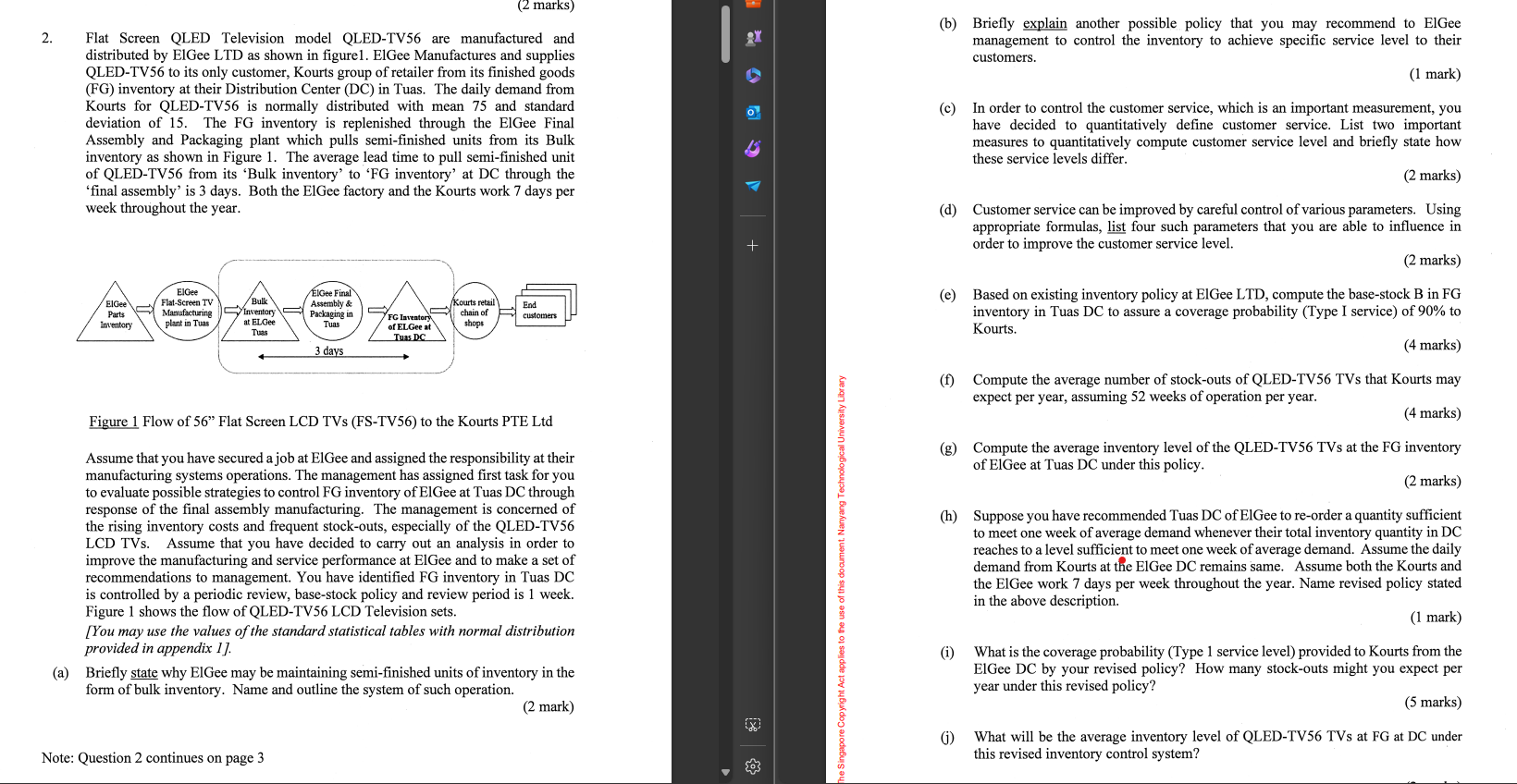  Flat Screen QLED Television model QLED-TV56 are manufactured and distributed by