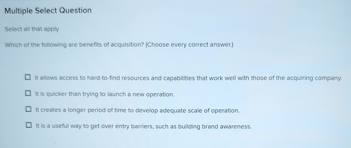  Multiple Select Question Select all that apply Which of the following