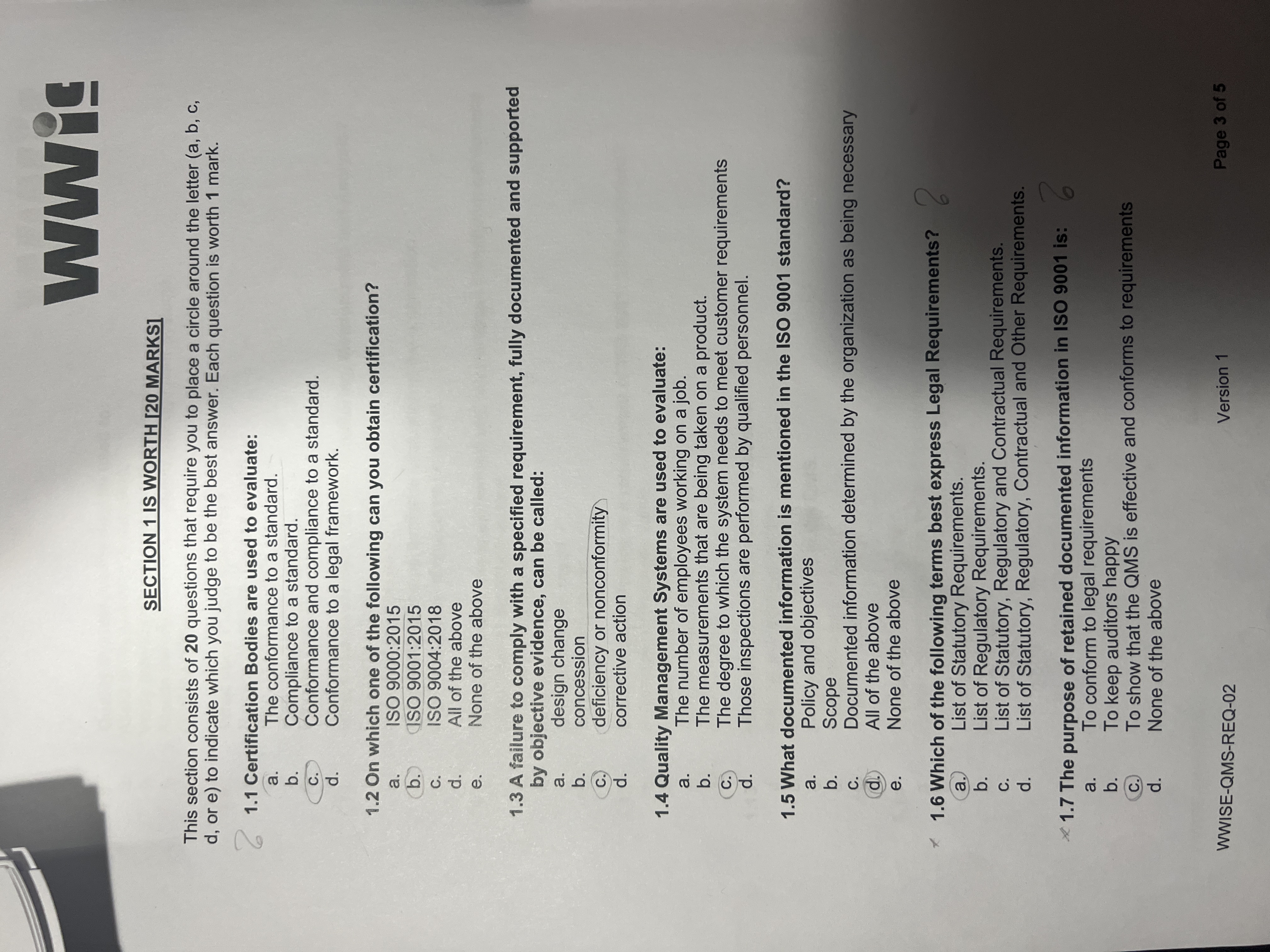  what is SABS used to evSECTION 1 IS WORTH [20 MARKS]