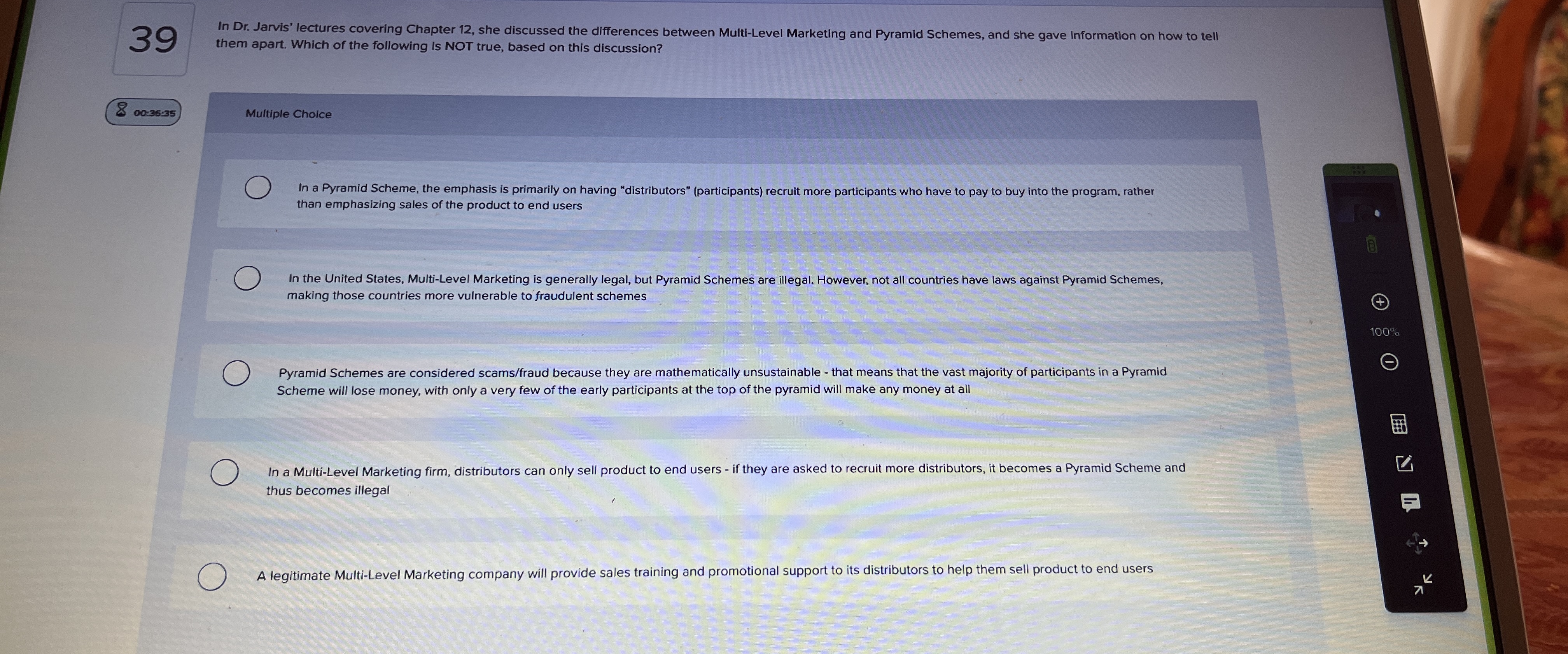  39 In Dr. Jarvis' lectures covering Chapter 12, she discussed the