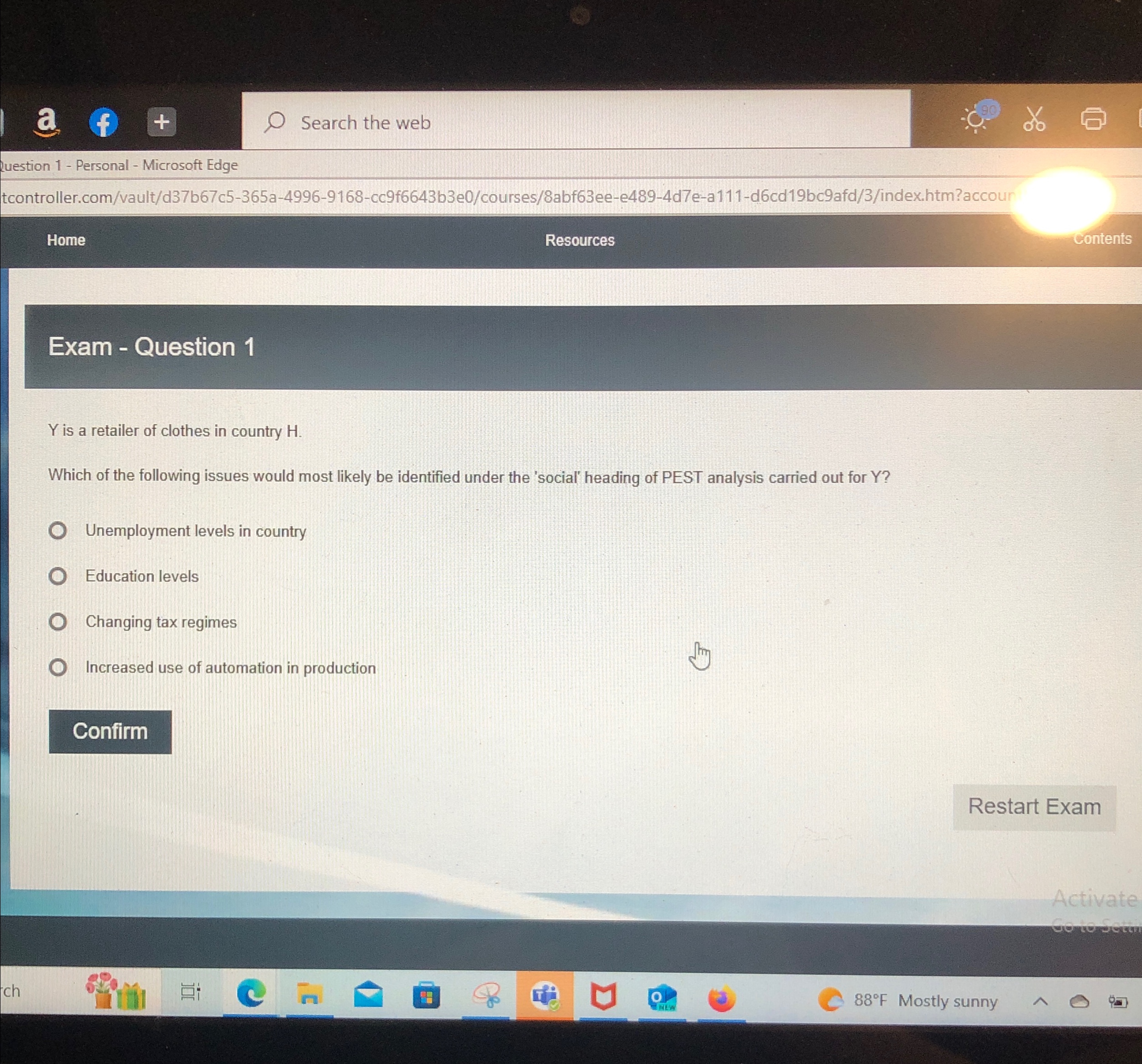  a f+ Search the web Question 1- Personal - Microsoft Edge