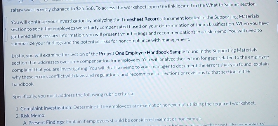 salary was recently changed to $35,568. To access the worksheet, open