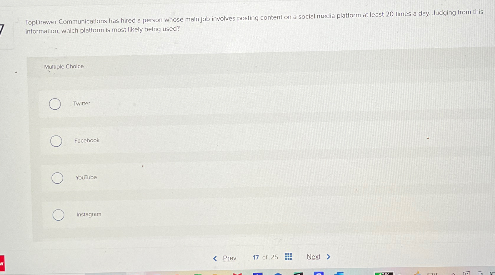  TopDrawer Communications has hired a person whose main job involves posting