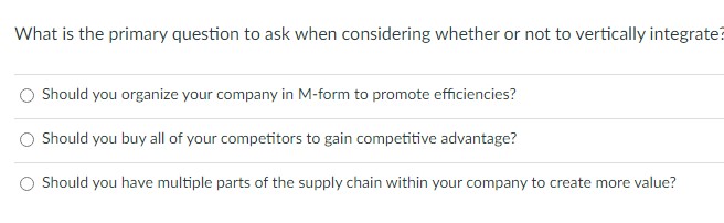  What is the primary question to ask when considering whether or
