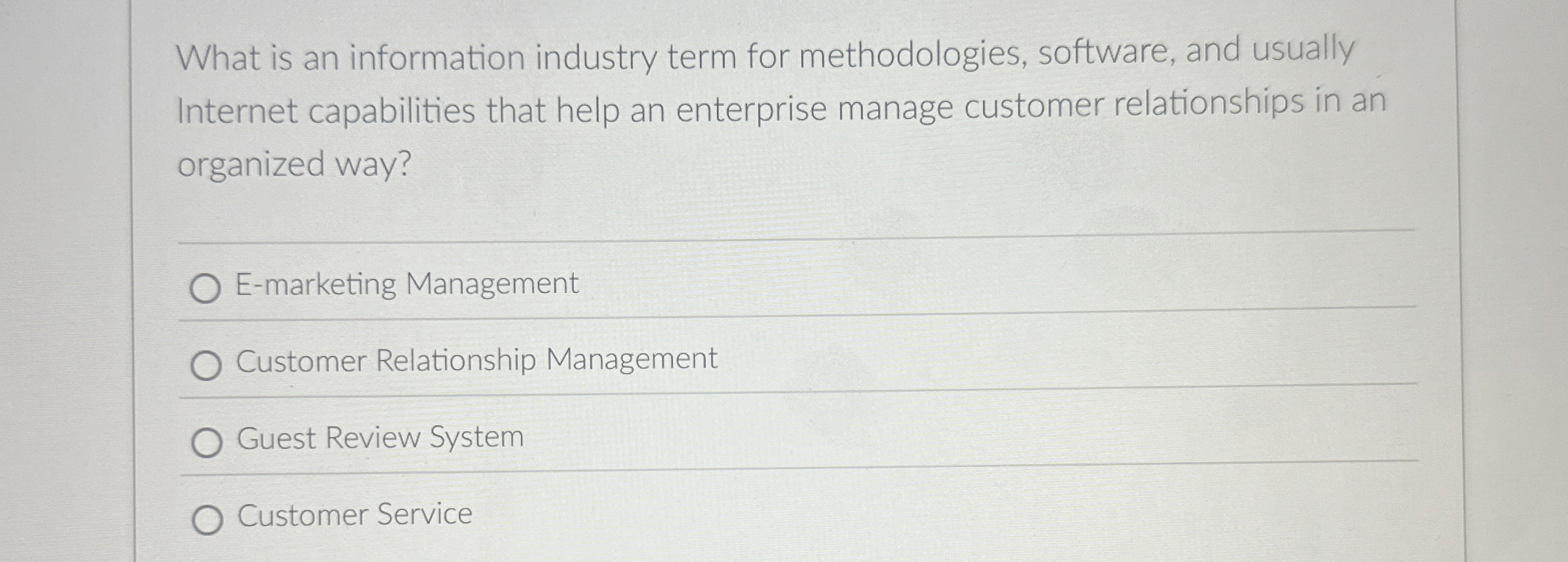 What is an information industry term for methodologies, software, and usually