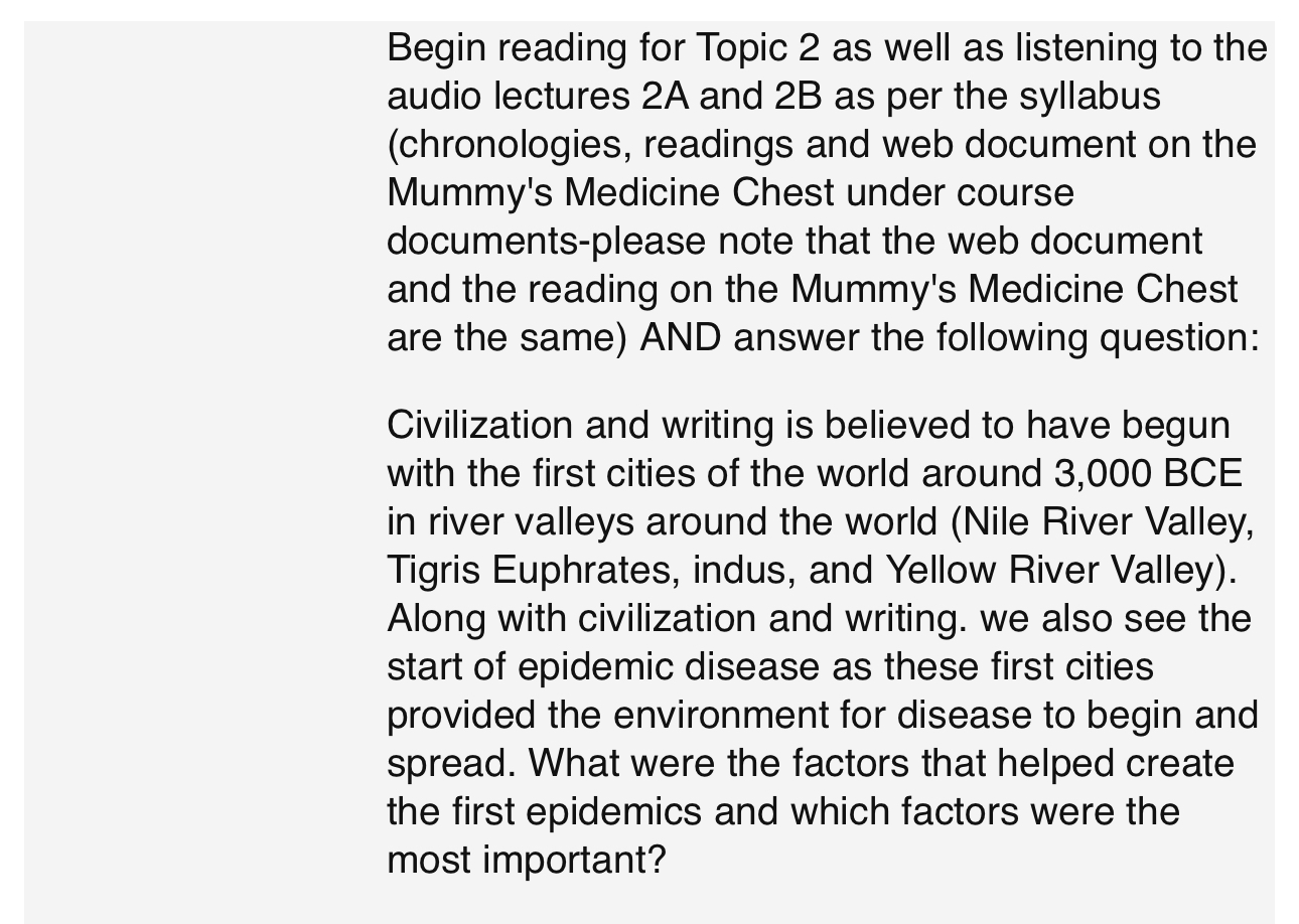  Begin reading for Topic 2 as well as listening to the