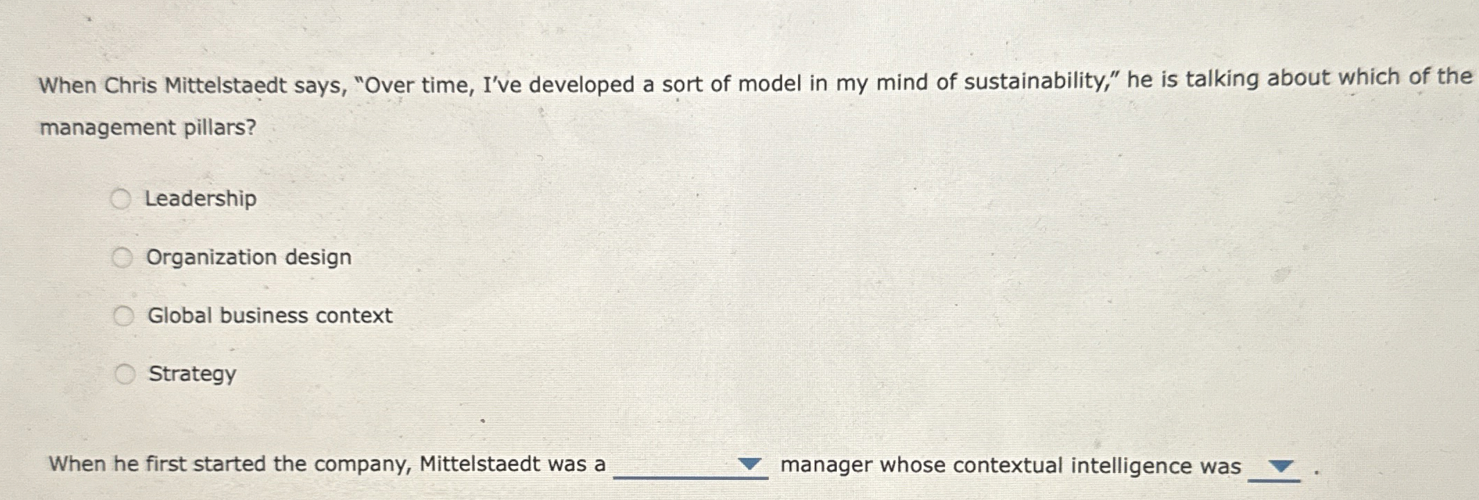  When Chris Mittelstaedt says, "Over time, I've developed a sort of