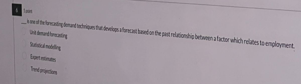  61 point _boneol the lorecasting demand techniques that develops a forecast