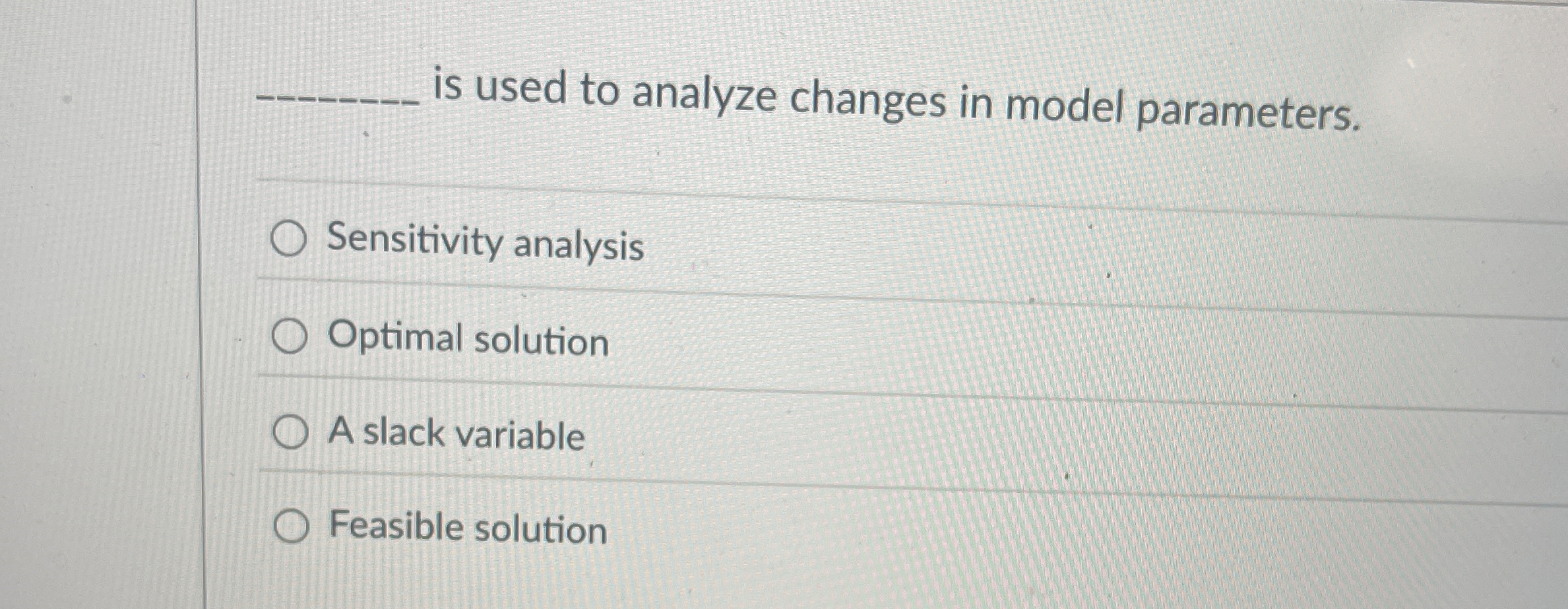  is used to analyze changes in model parameters. Sensitivity analysis Optimal