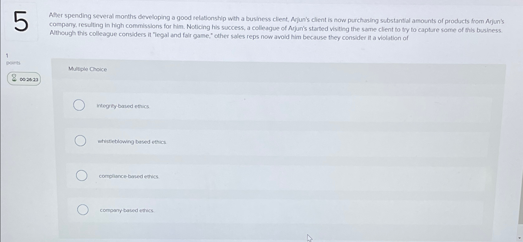  After spending several months developing a good relationship with a business