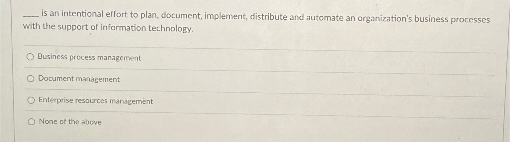  is an intentional effort to plan, document, implement, distribute and automate