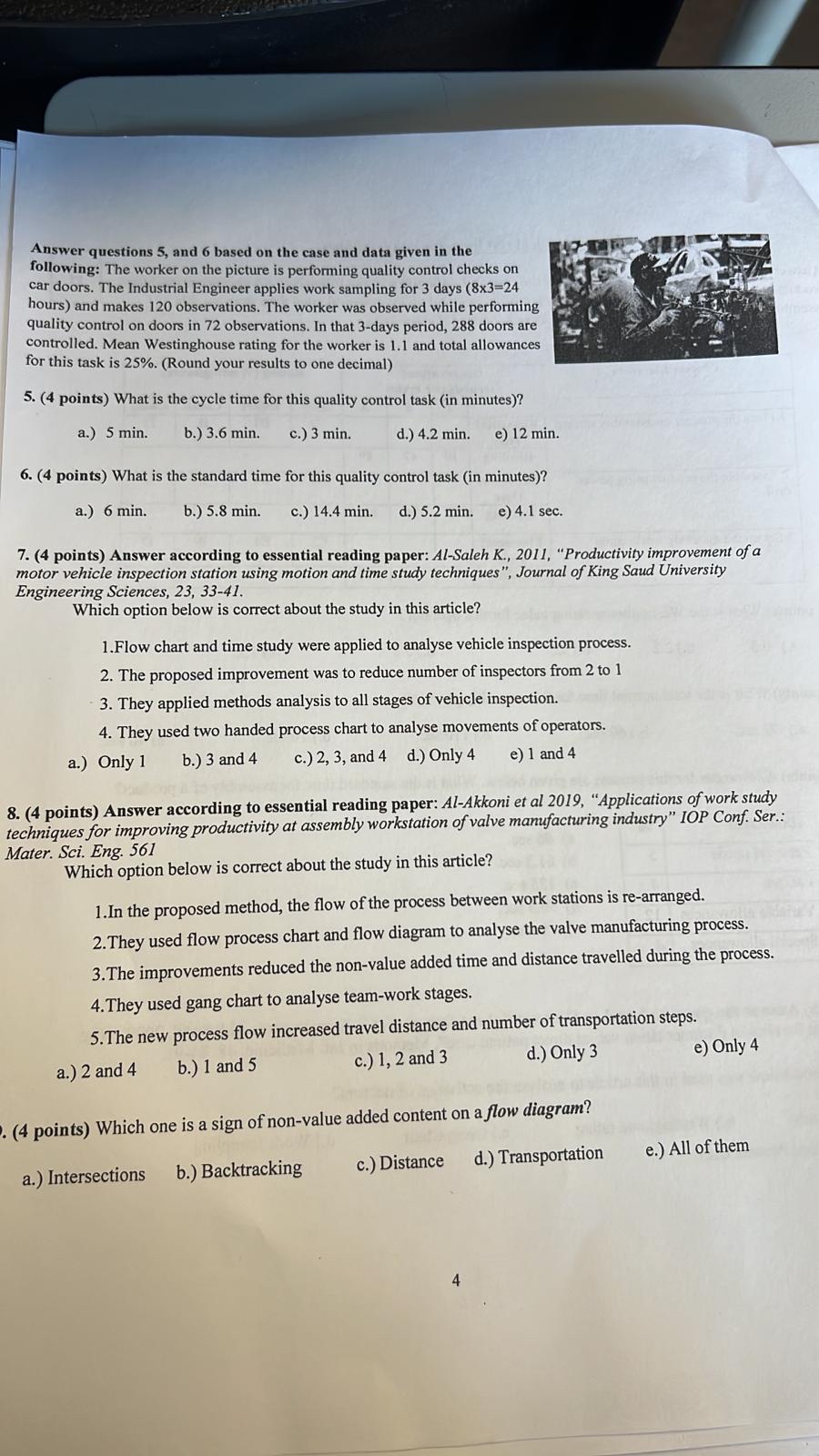  Answer questions 5, and 6 based on the case and data