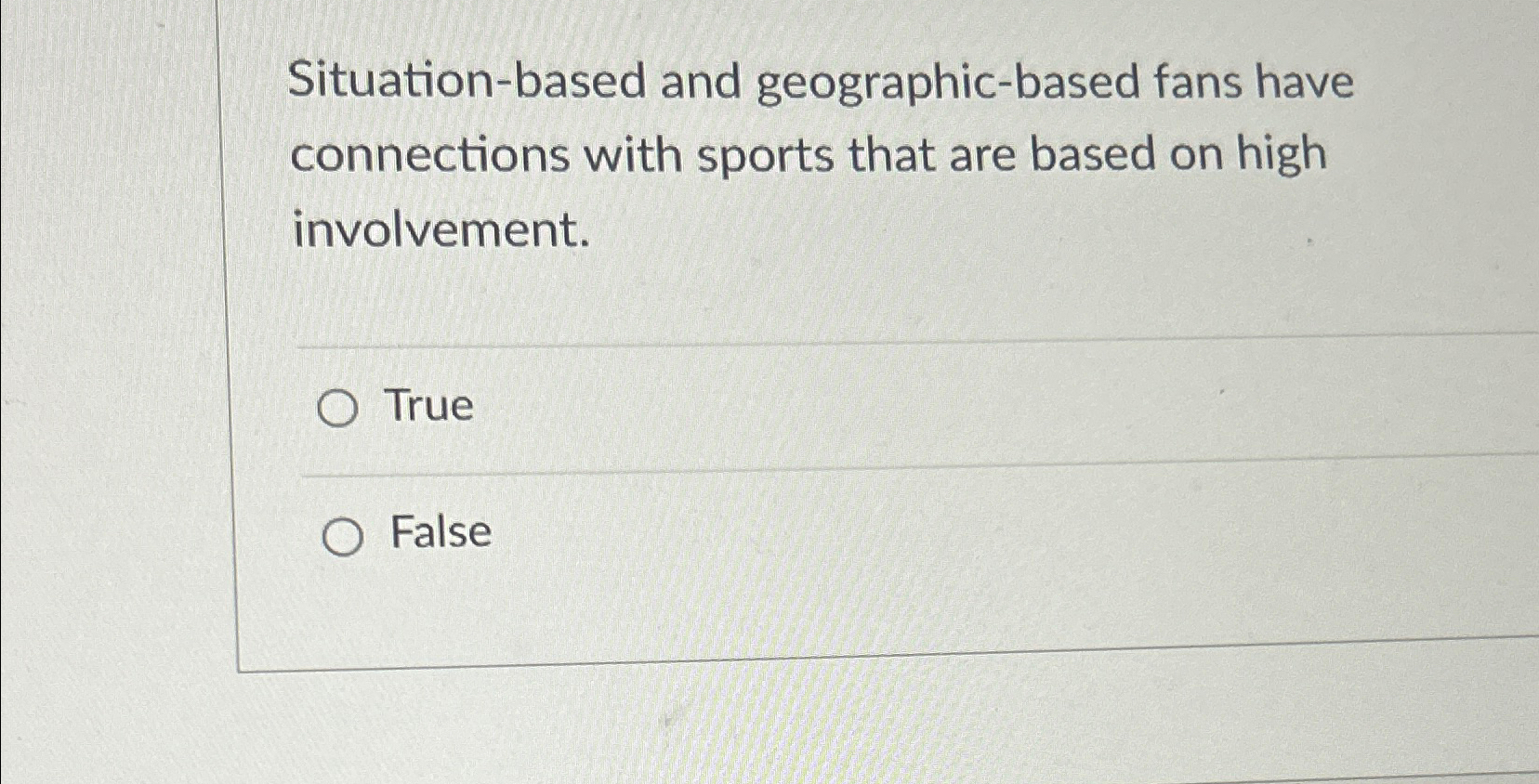  Situation-based and geographic-based fans have connections with sports that are based