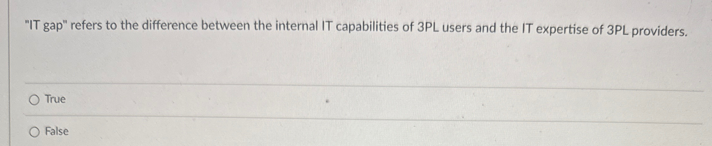  "IT gap" refers to the difference between the internal IT capabilities