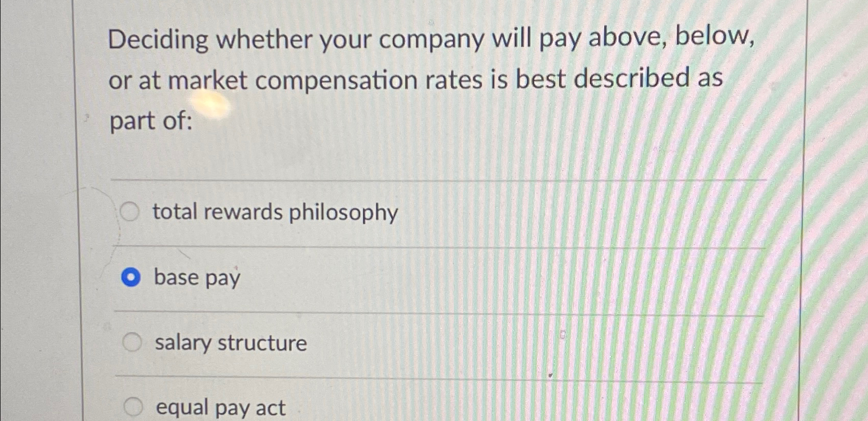  Deciding whether your company will pay above, below, or at market