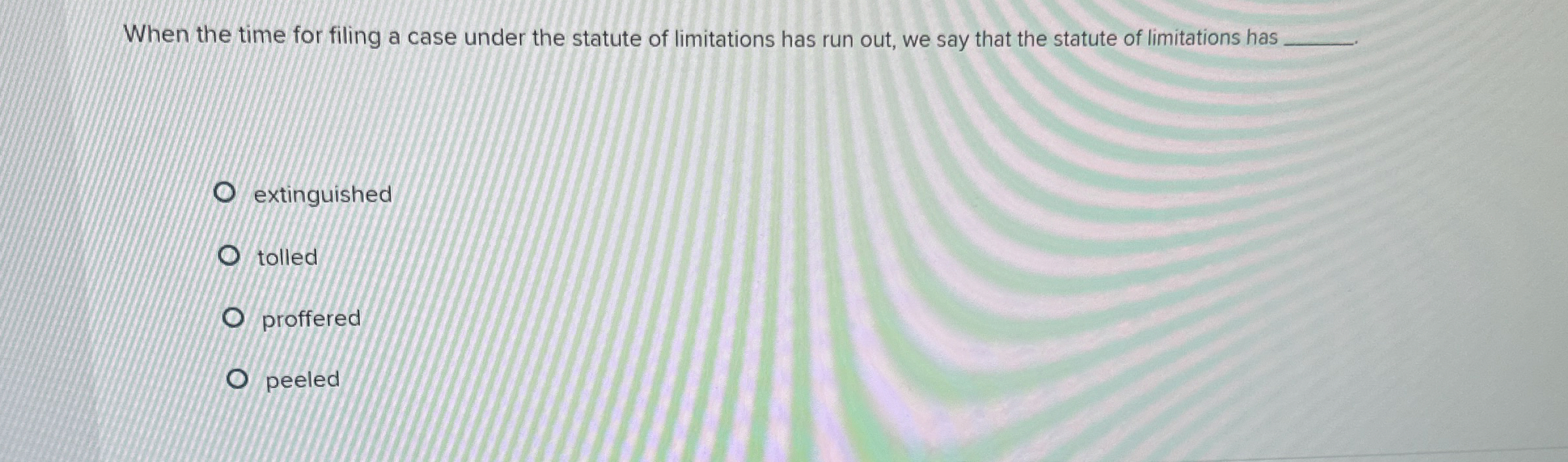  When the time for filing a case under the statute of