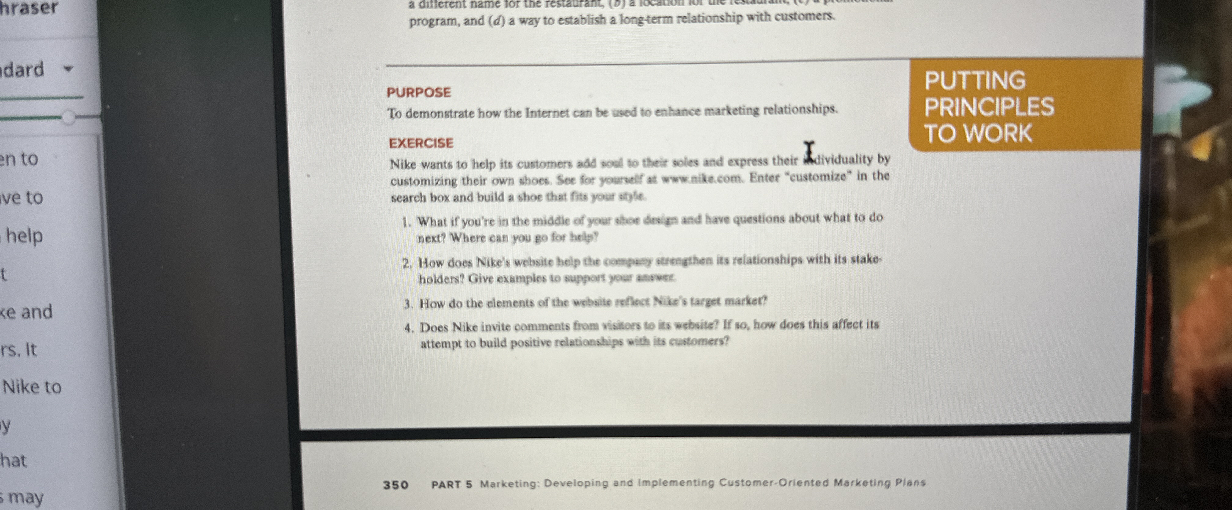  program, and (d) a way to establish a longterm relationship with