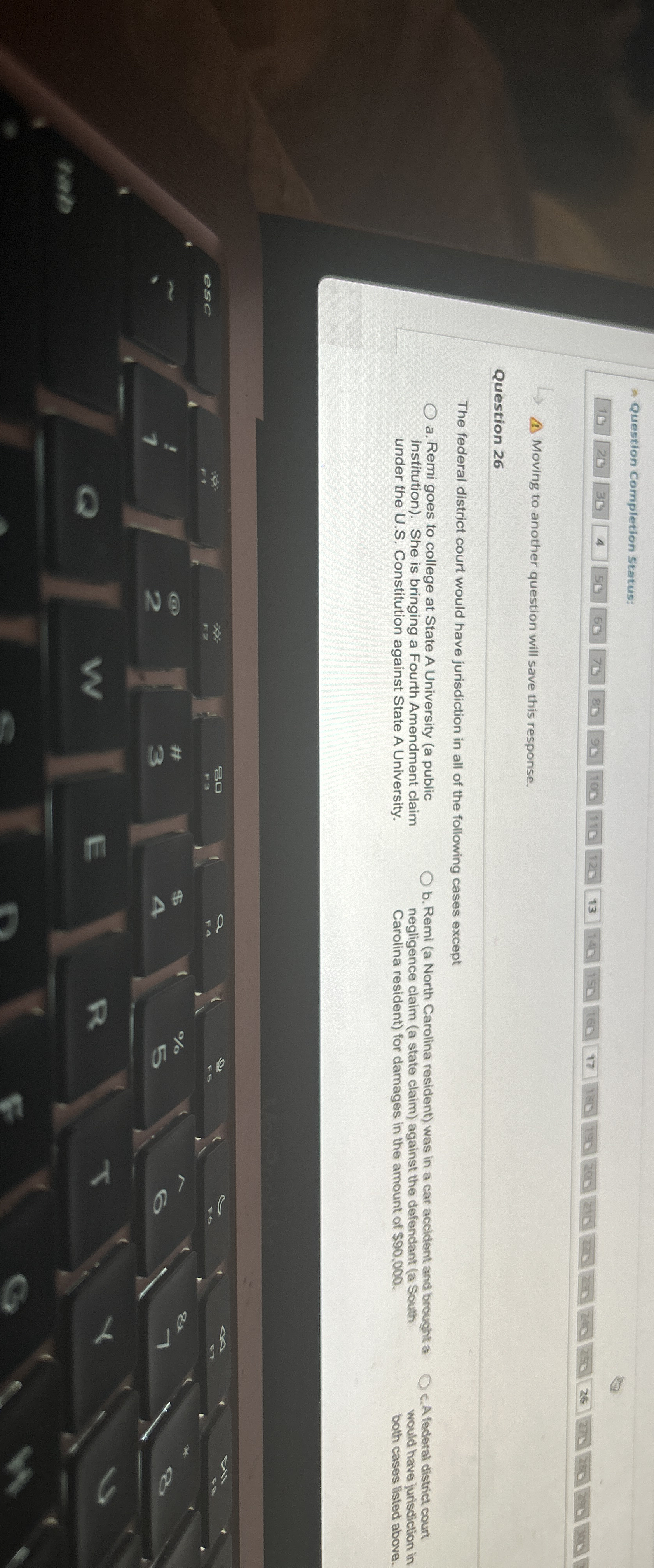  A Question Completion Status: 1C 2R 35 4 5B 65 7E