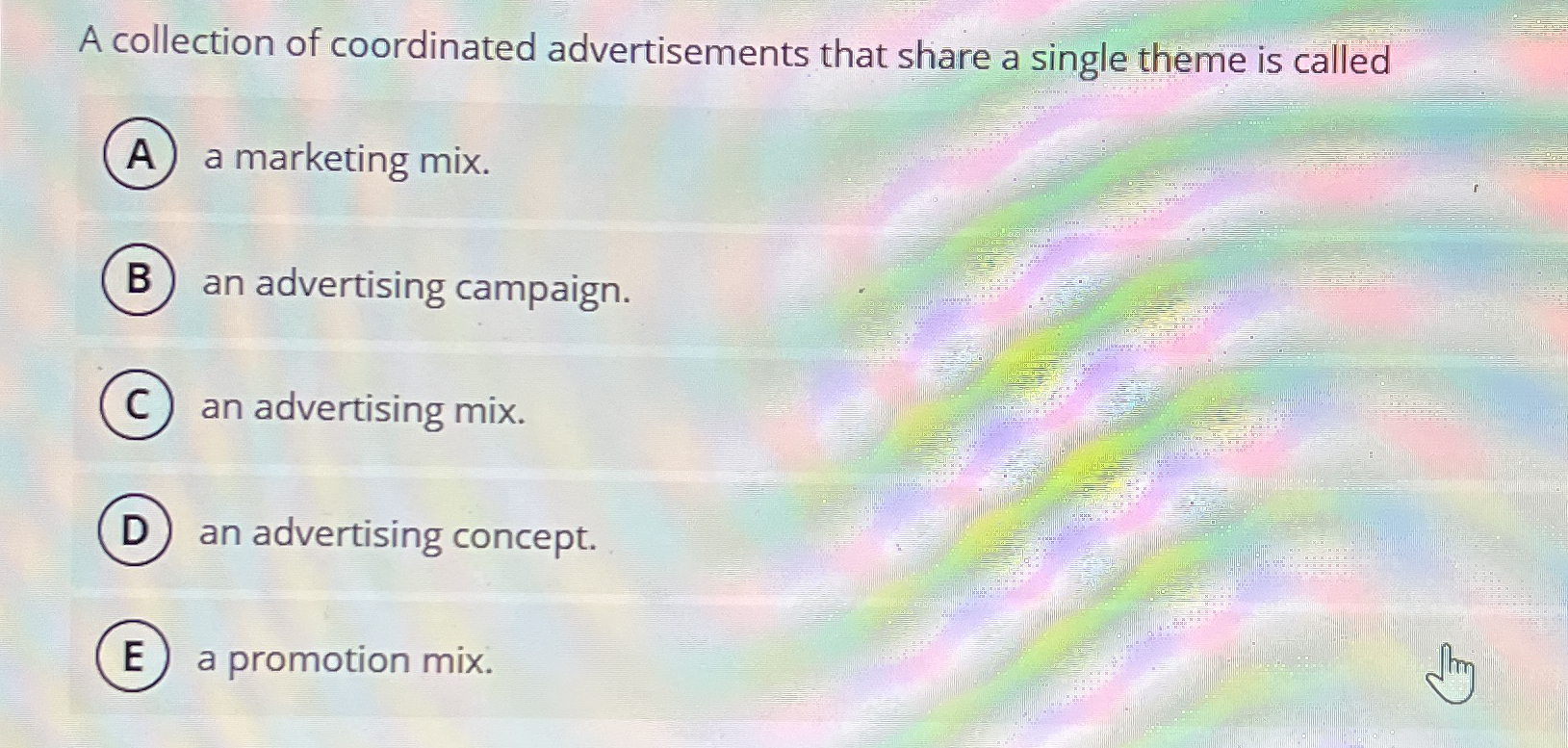  A collection of coordinated advertisements that share a single theme is