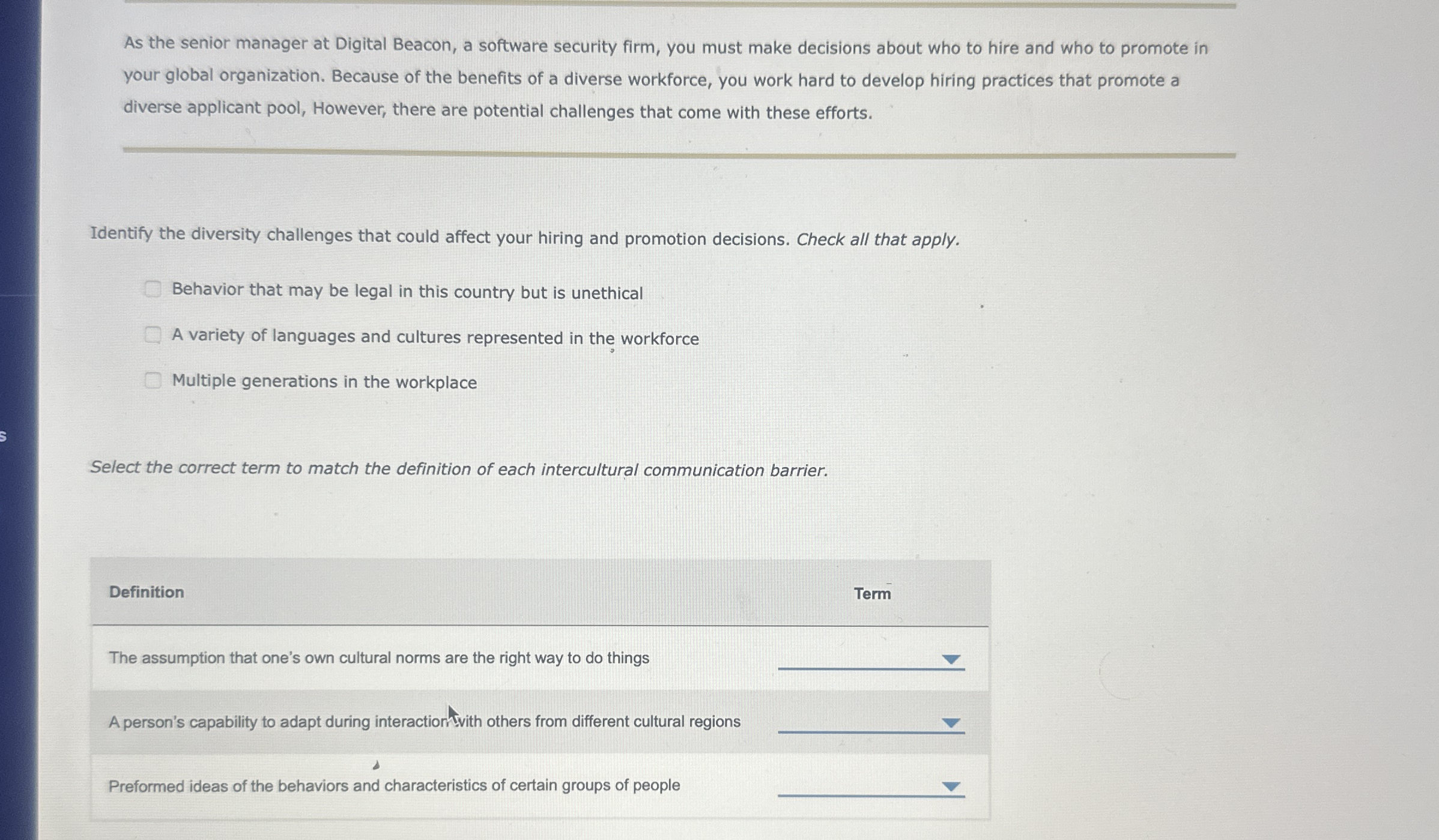  As the senior manager at Digital Beacon, a software security firm,