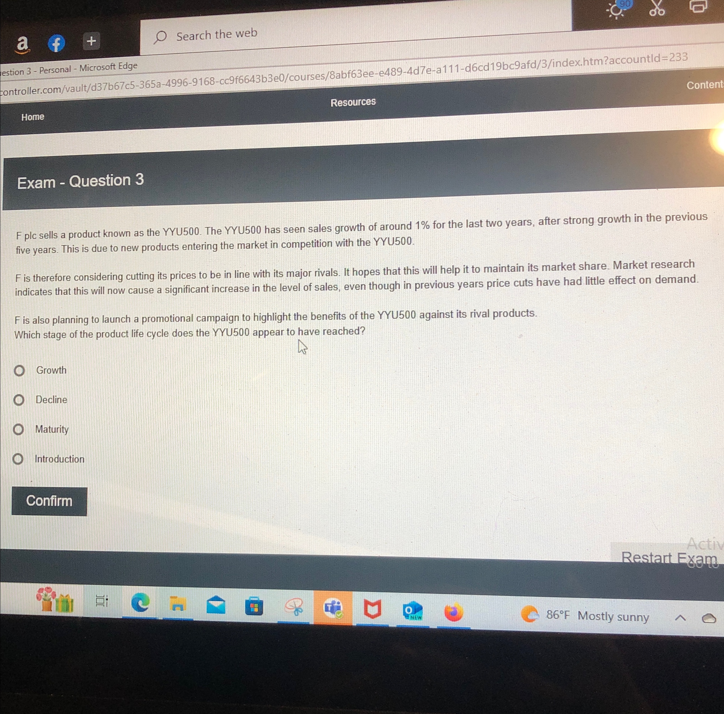  restion 3- Personal - Microsoft Edge Search the web zontroller.com/vault/d37b67c5-365a-4996-9168-cc9f6643b3e0/courses/8abf63ee-e489-4d7e-a111-d6cd19bc9afd/3/index.htm?accountld=233 Home