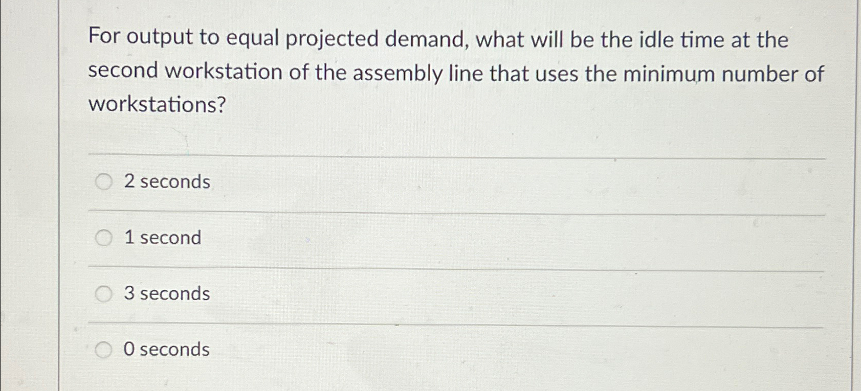 For output to equal projected demand, what will be the idle