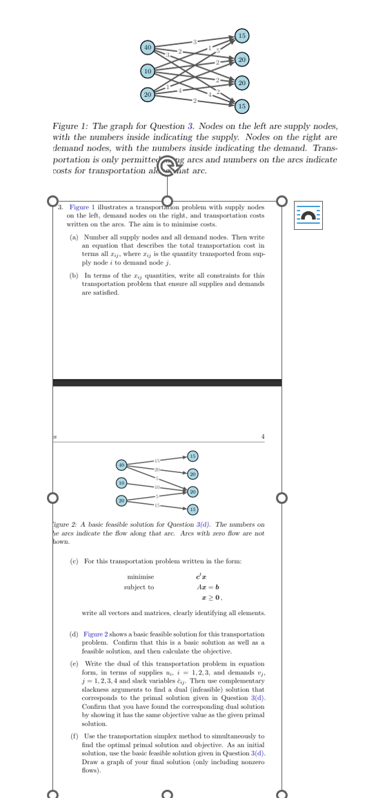  Figure 1: The graph for Question 3. Nodes on the left