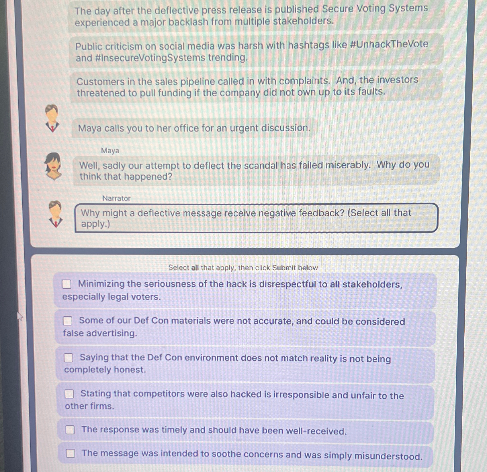  The day after the deflective press release is published Secure Voting