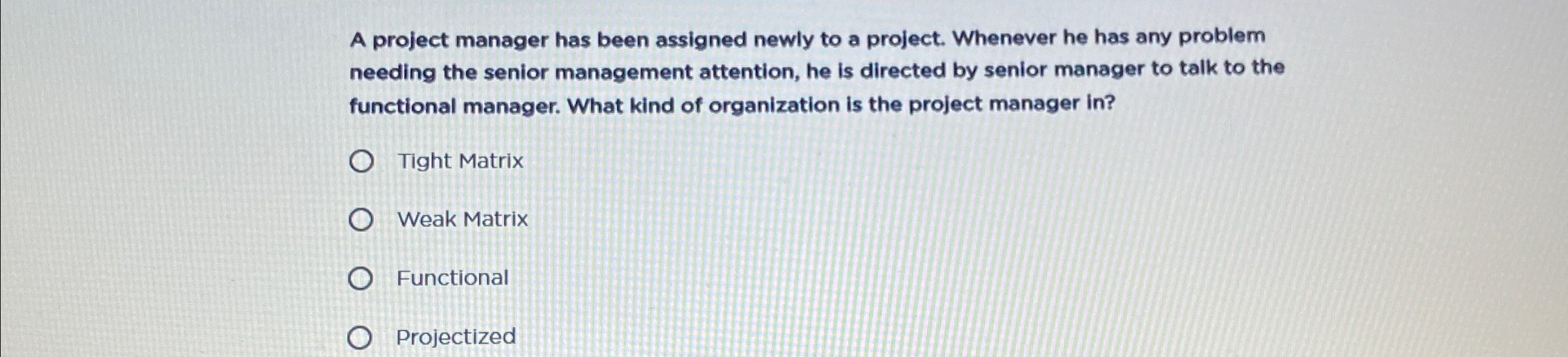  A project manager has been assigned newly to a project. Whenever