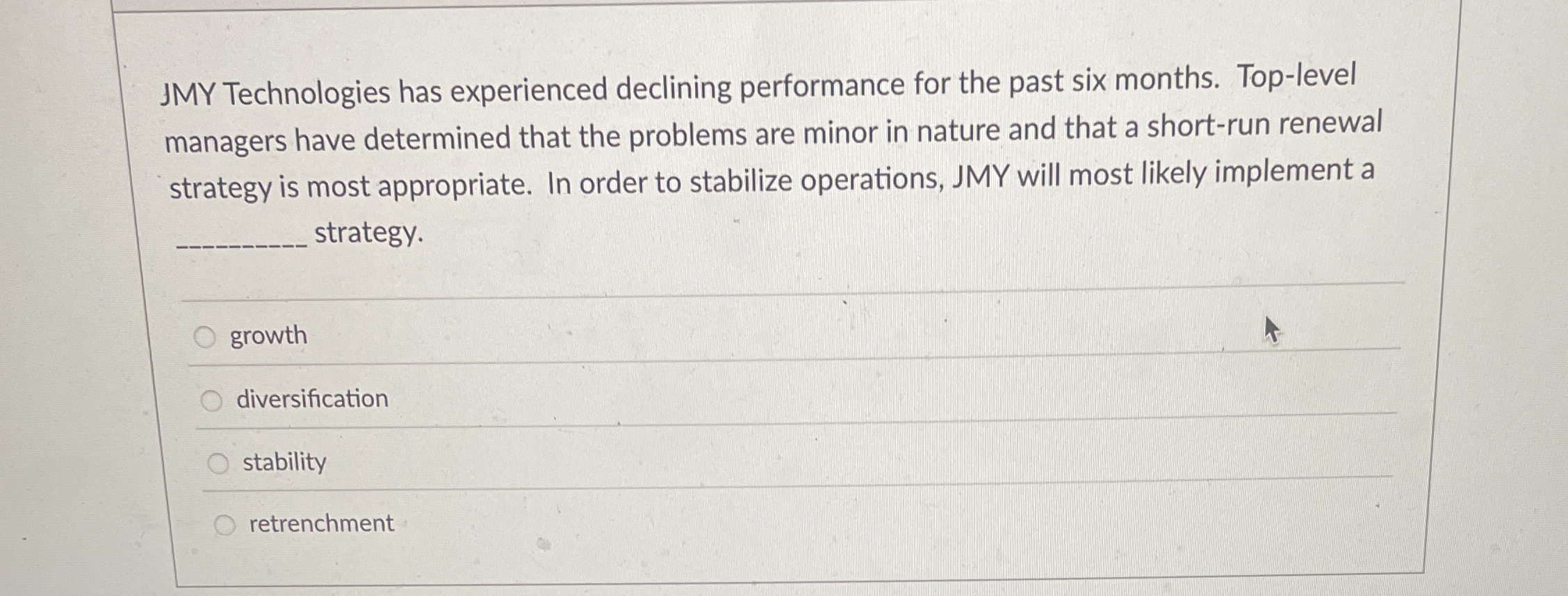  JMY Technologies has experienced declining performance for the past six months.