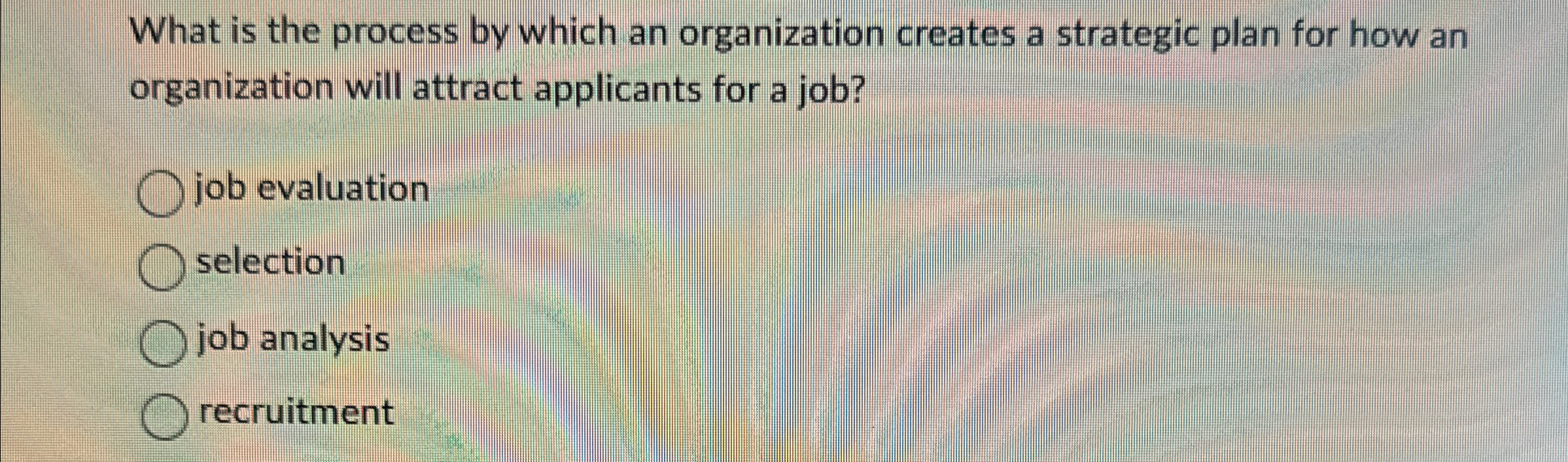  What is the process by which an organization creates a strategic