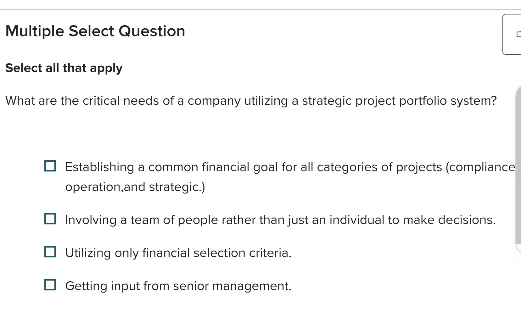  Multiple Select Question Select all that apply What are the critical
