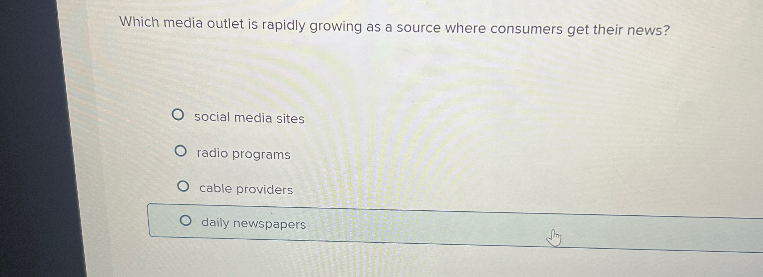  Which media outlet is rapidly growing as a source where consumers