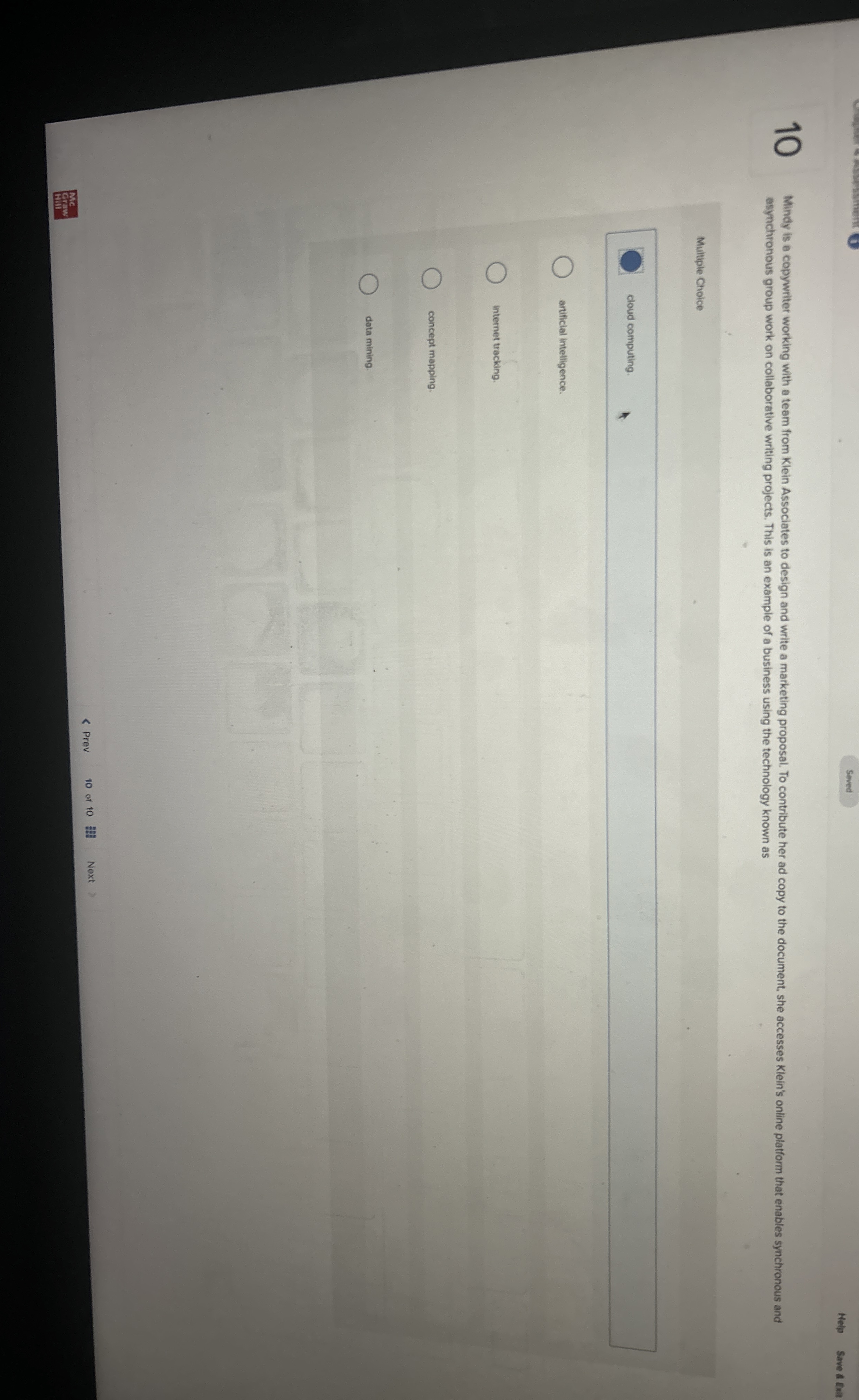  Mindy is a copywriter working with a team from Klein Associates