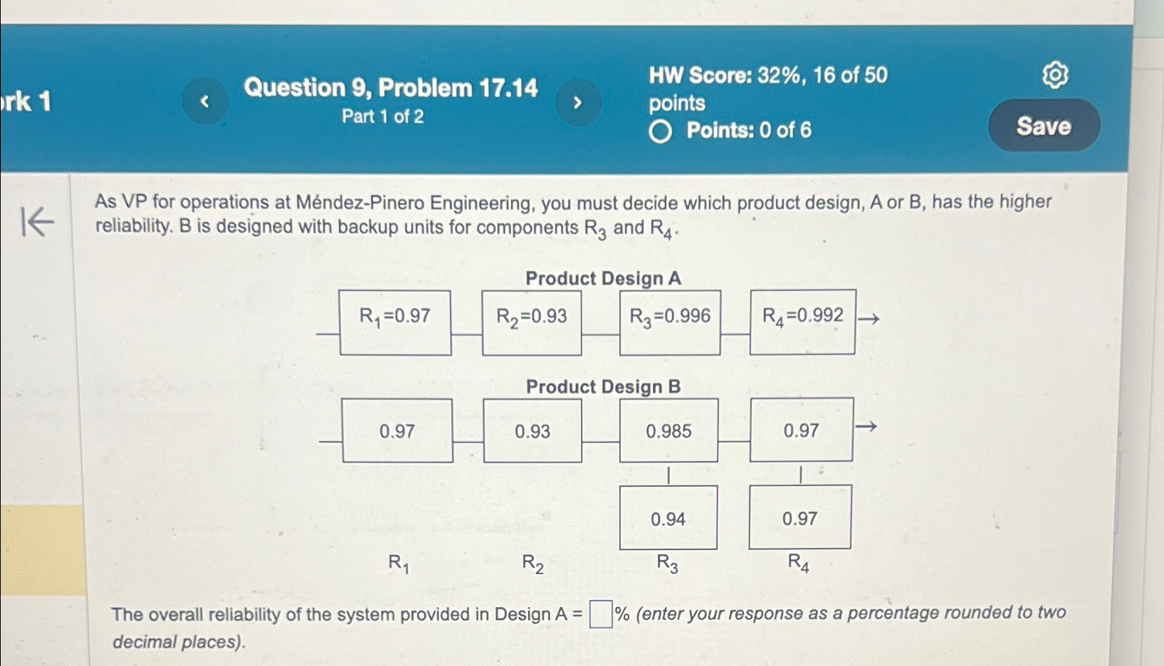  Question 9, Problem 17.14 HW Score: 32%,16 of 50 Part 1