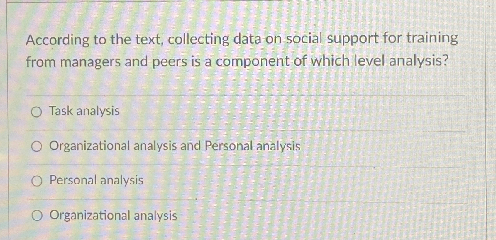  According to the text, collecting data on social support for training