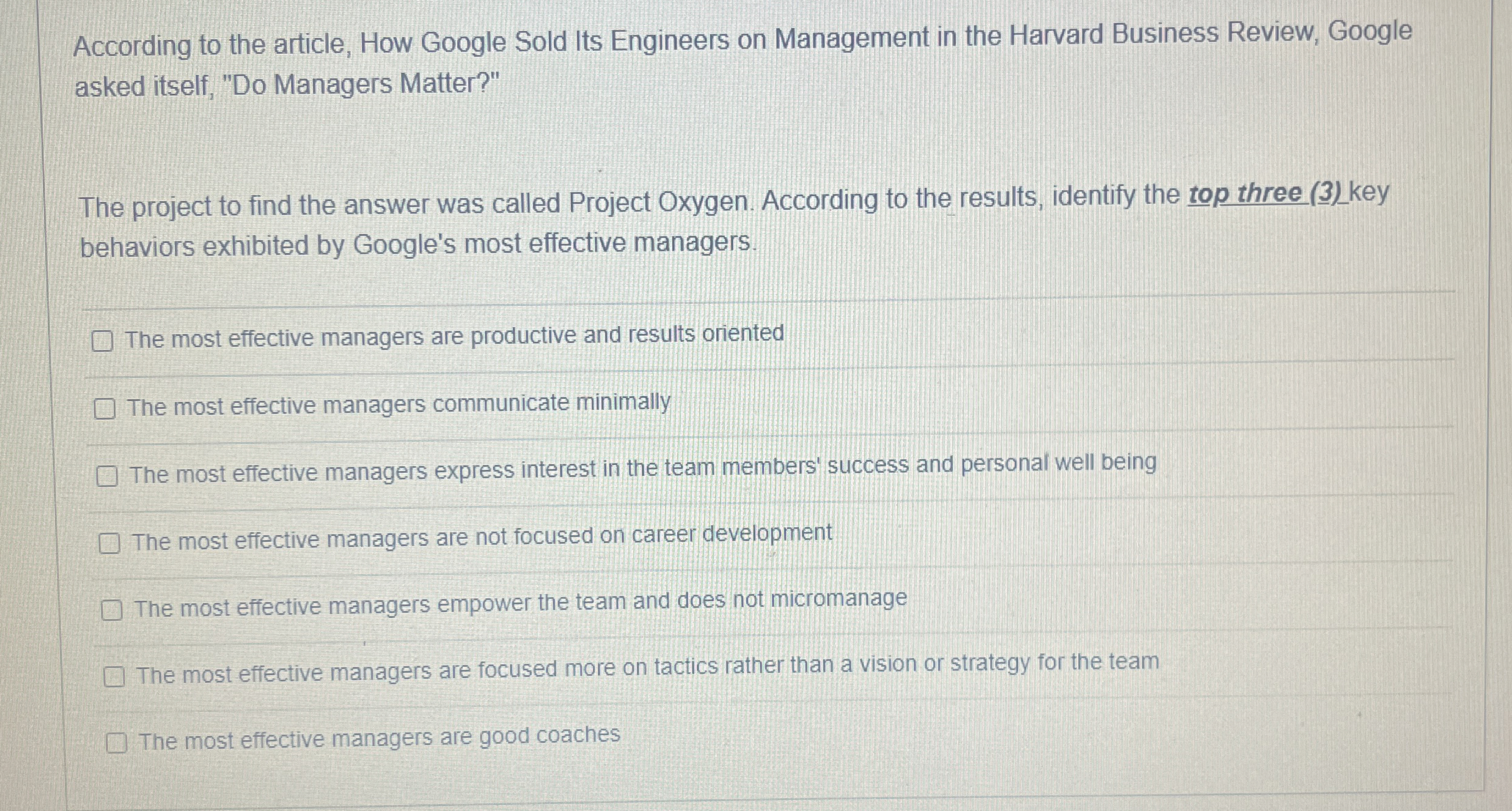  According to the article, How Google Sold Its Engineers on Management