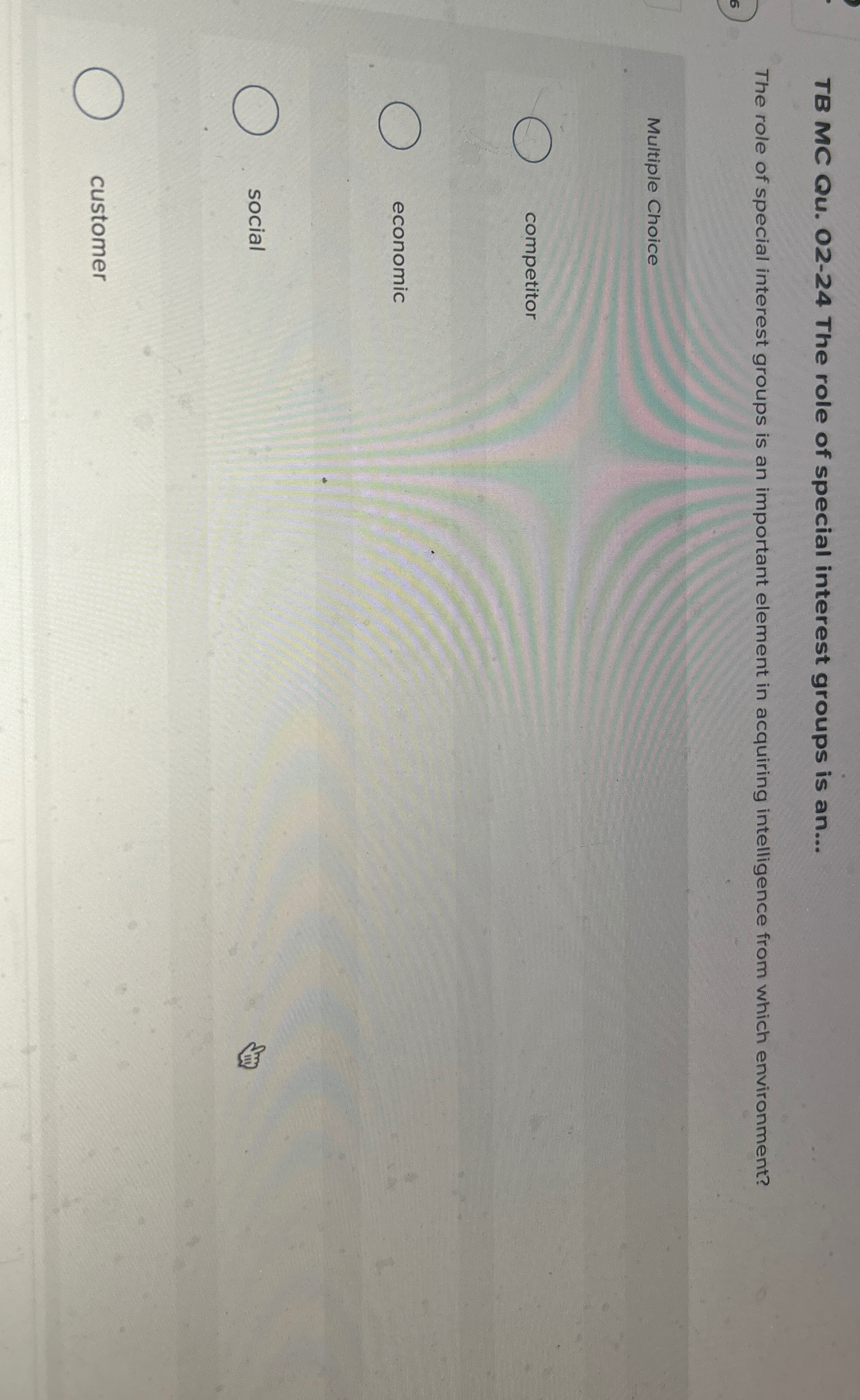  TB MC Qu.02-24 The role of special interest groups is an...