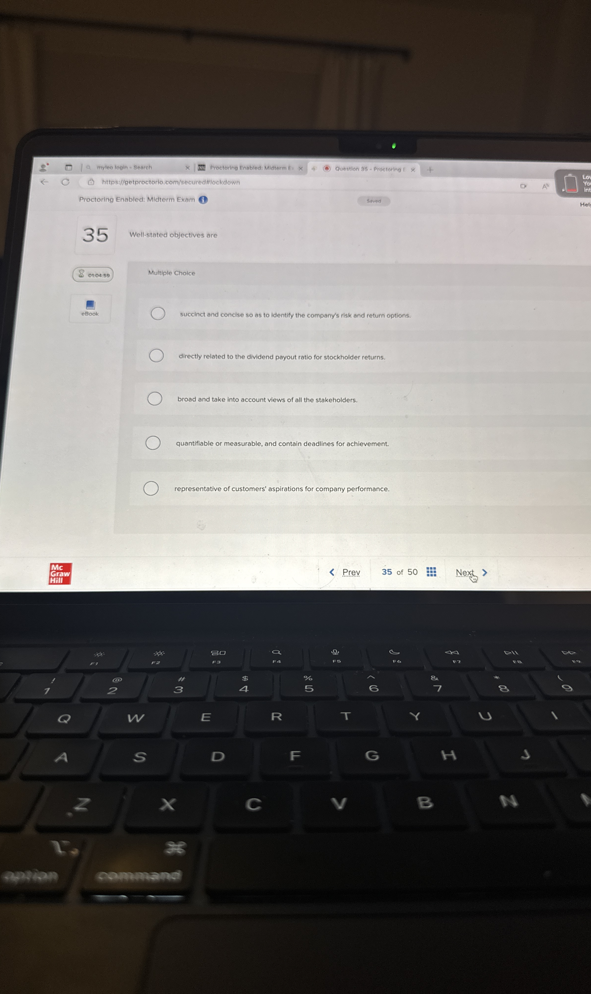  Well-stated objectives are 801:04:59 Multiple Choice succinct and concise so as