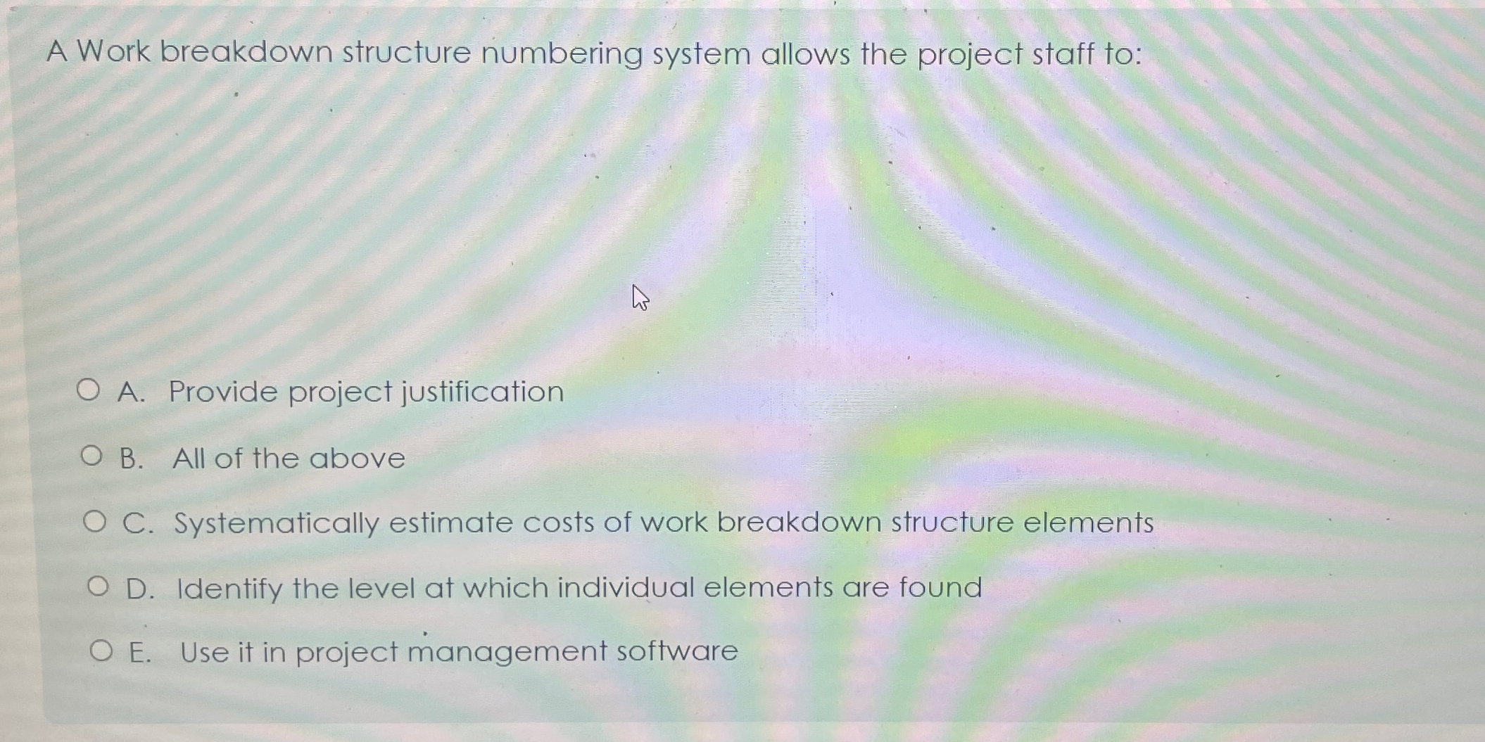  A Work breakdown structure numbering system allows the project staff to: