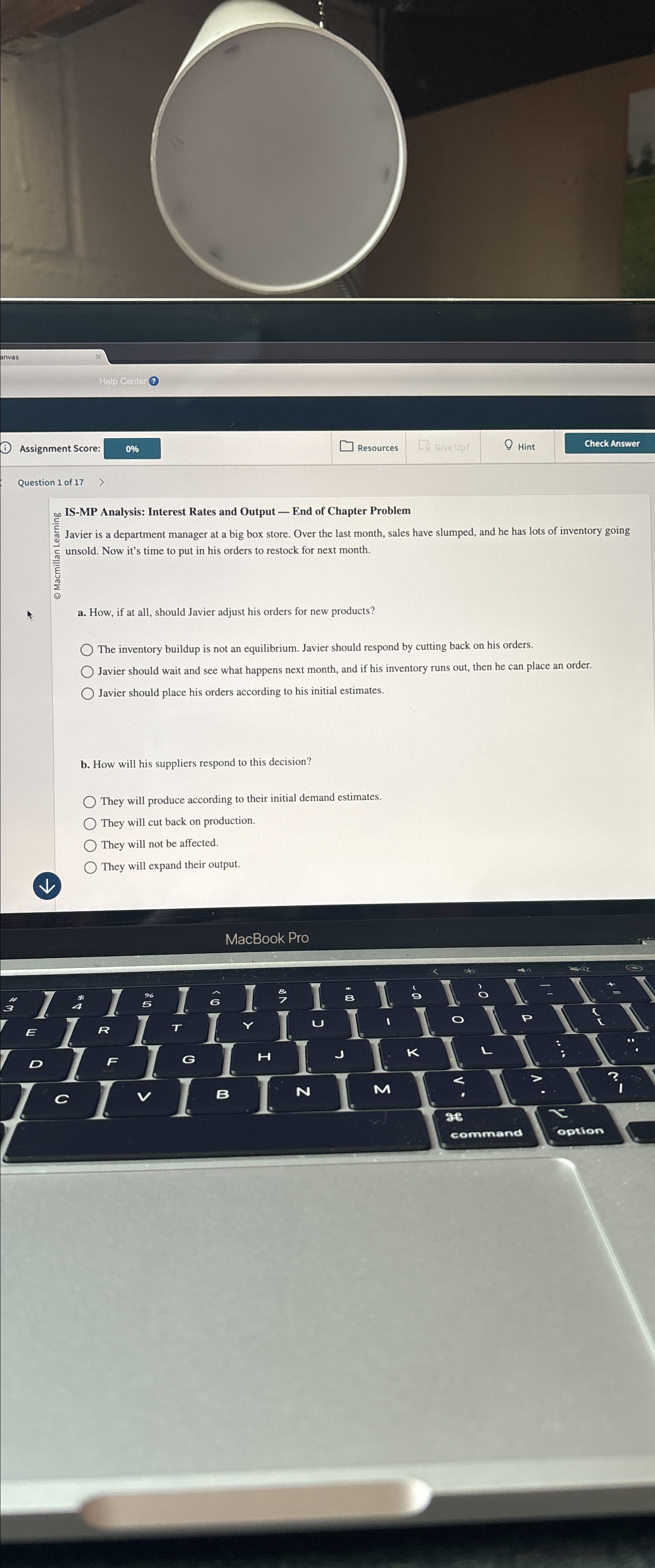  anvas anva: (i) Assignment Score: Resources Gx Give Up? Q Hint