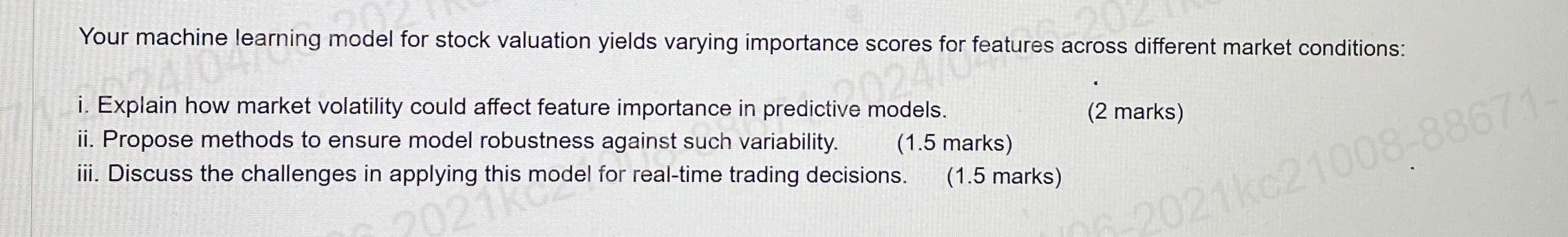  Your machine learning model for stock valuation yields varying importance scores