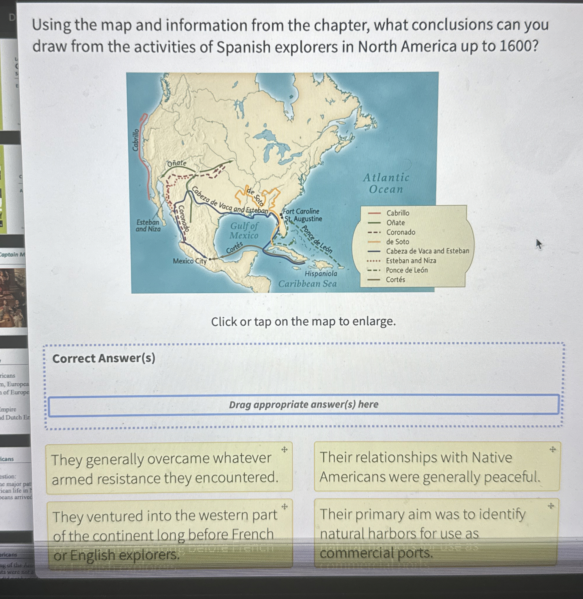  Using the map and information from the chapter, what conclusions can