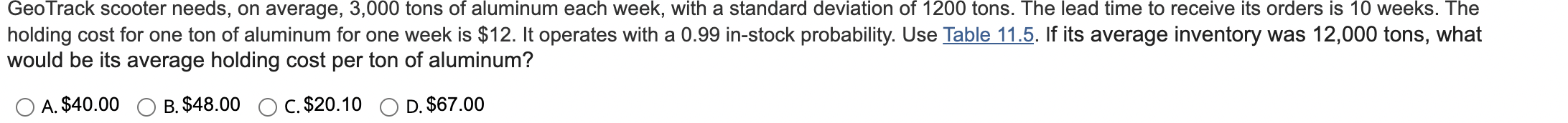  GeoTrack scooter needs, on average, 3,000 tons of aluminum each week,