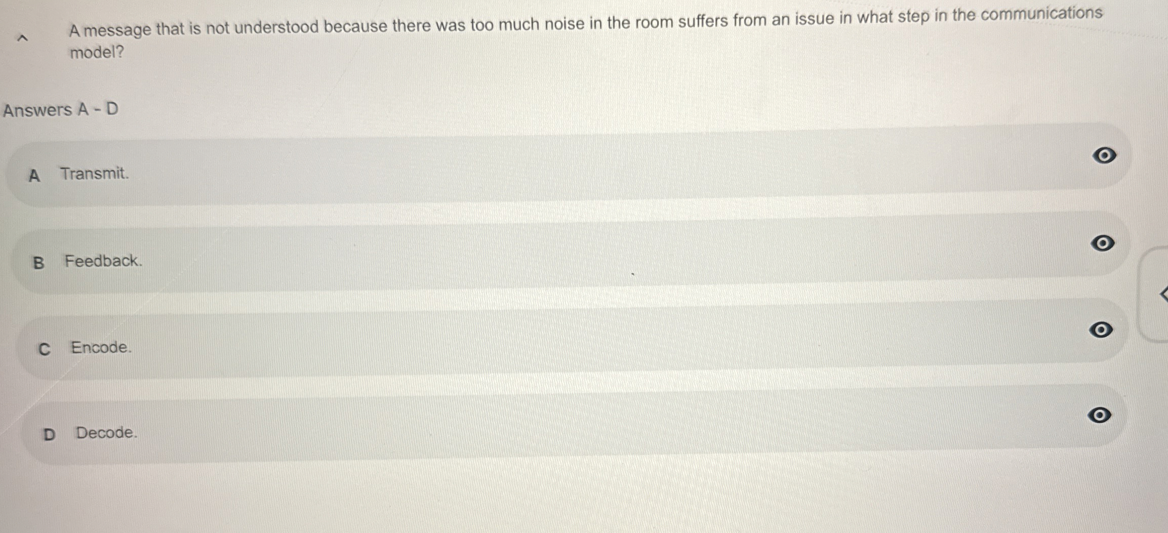  A message that is not understood because there was too much