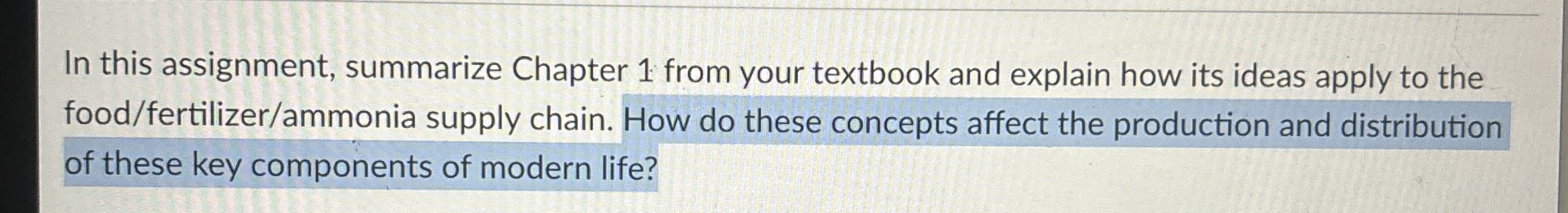  In this assignment, summarize Chapter 1 from your textbook and explain