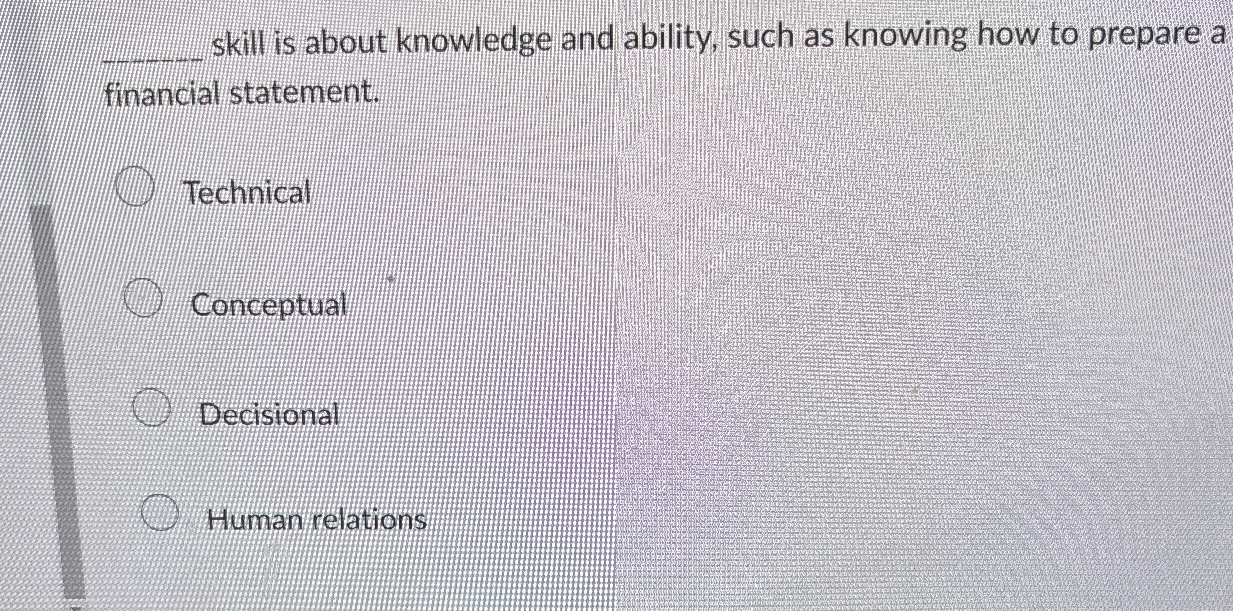  q, skill is about knowledge and ability, such as knowing how